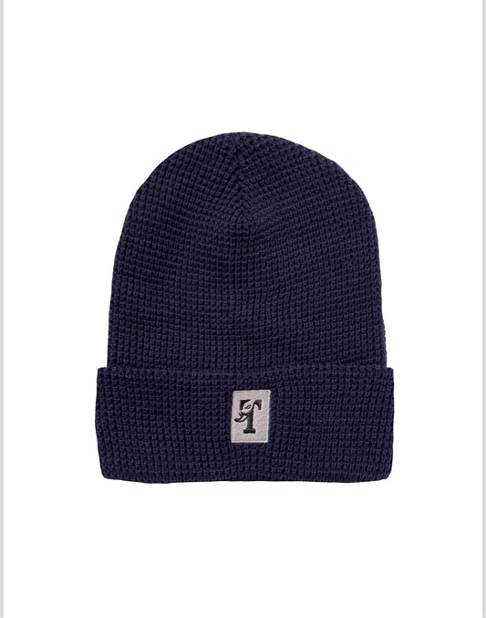 TUSK BOX LOGO - WAFFLE BEANIE NAVY